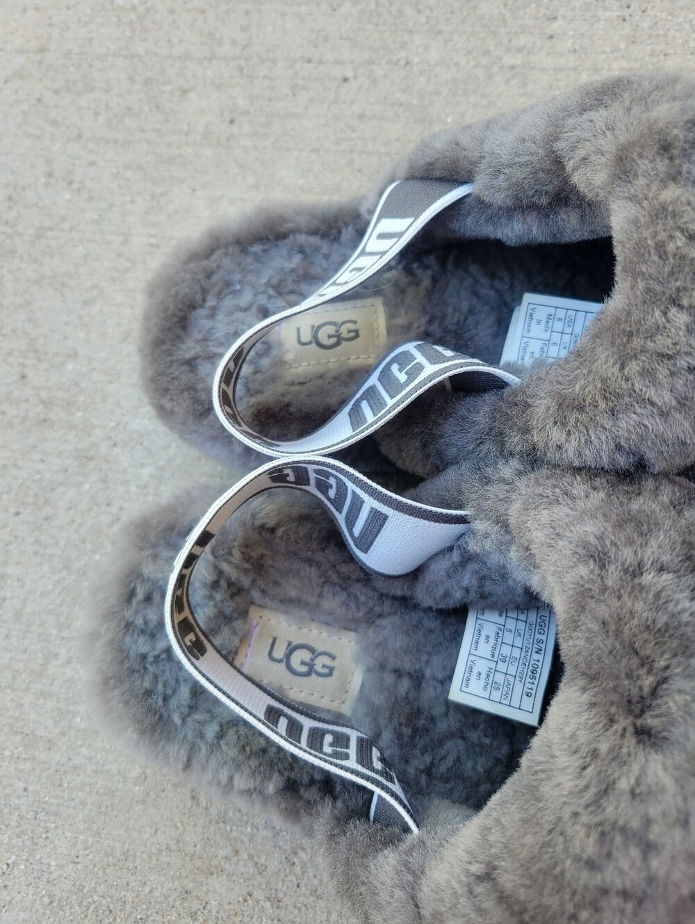 UGG Fluff Yeah Slide Charcoal Gray Womens 8 - Picture 5 of 8